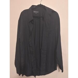 Daniel Ellissa Dress Shirt Mens 17.5 36/37 Black Excellent Long Sleeve Button Up